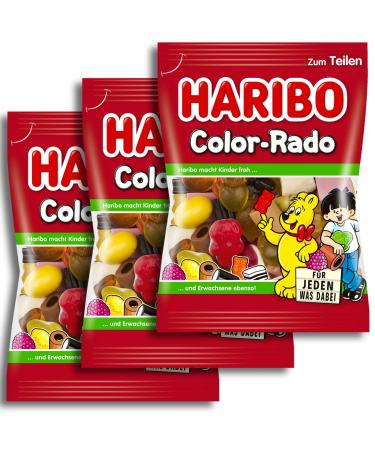 HARIBO Pack of 3 Haribo Color-Rado colored sachets 3 x 175g