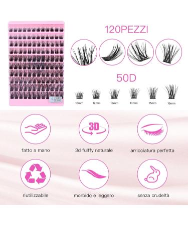 Syloripha Cluster Lashes Individual Lashes D Curl Professional Lash Extension DIY False Eyelashes Fluffy Soft - Buy Online on GoSupps.com