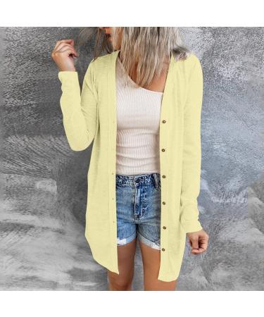 Long Shirt Outerwear Top Thin Warm Knitted Coat Women's Blouse V-Neck Shirt Tunic Long Women's Tunic Women's Shirt Casual Checked Shirt Women's Winter Chunky Knit Jacket G-yellow M - Buy Online on GoSupps.com
