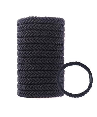 Large Hair Ties for Men and Women,Girls,Boys, Thick Ponytail Holders For Daily Use, 12 Packs,Durable ,No Tangle,No damage (Black) - Buy Online on GoSupps.com