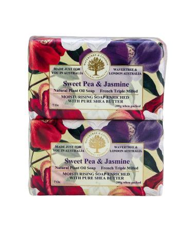 Wavertree & London Sweet Pea Jasmine Soap Bar - 7oz, Shea Butter Enriched - Buy Online on GoSupps.com