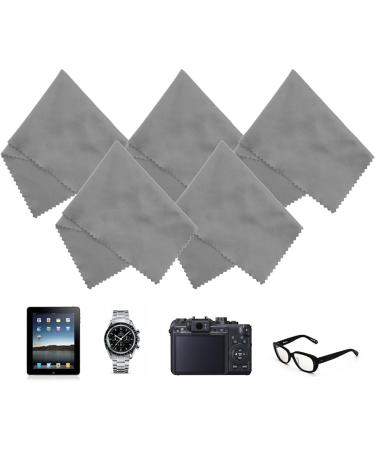 Buy Microfiber Cloths 12 Pack - Perfect for Cleaning Glasses Sunglasses Laptops & More - Soft Durable & Effective - Blue/Gray - Buy Online on GoSupps.com