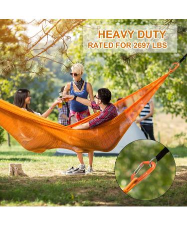4 Pack Favofit Carabiner Clips - 12KN (2697 lbs) Heavy Duty for Camping, Hiking, Outdoor Activities - Small Carabiners for Dog Leash - Black and Orange - Buy Online on GoSupps.com
