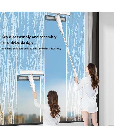 Spray Window Cleaning Squeegee Kit with Sewage Collector and 3 Pads 4 in 1 Window Cleaner Squeegee with Extension Pole Shower Door Squeegee for Bathroom Window Mirror Tile Wall - Buy Online on GoSupps.com