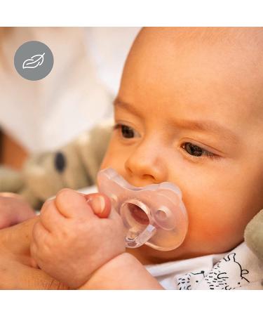 Medela Baby Pacifier 0-6 Months 2-Pack with Sterilizing Case | BPA-Free Silicone | Natural Suckling Support | Blue/Clear - Buy Online on GoSupps.com