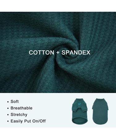 Iecoii Sphynx & Hairless Cat Clothing - Soft Cotton T-Shirts Sweaters & Vests for Sphynx Cornish Rex & Devon Rex - XL Green - Buy Online on GoSupps.com