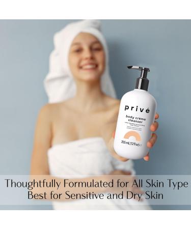 Priv Ultra-Hydrating Body Creme Cleanser - for Dry Skin Moisturizing Cleanser - Gentle Every Day Spa-Like Indulgence - Suitable for Sensitive Skin - 12 fl oz - Buy Online on GoSupps.com