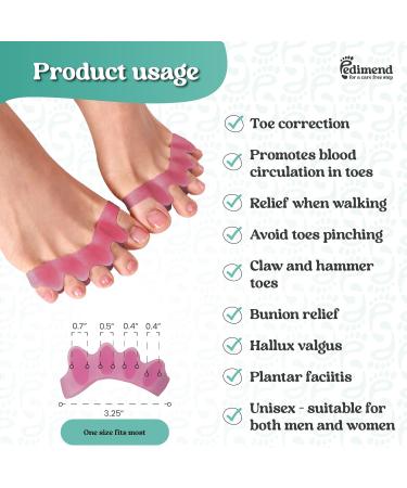Pedimend Gel Toe Separator & Bunion Corrector - Pink - Buy Online on GoSupps.com