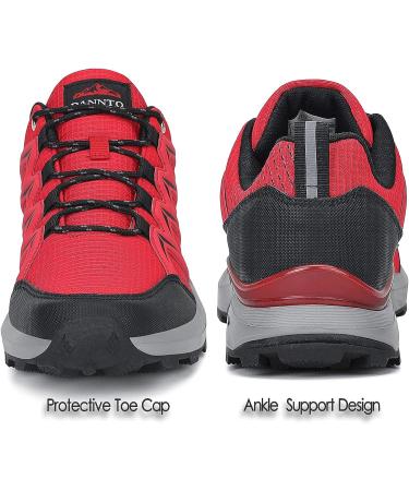 Dannto Men Hiking Shoes Trail Running Sneakers - Outdoor Trekking Cross Training 11 B-red - Buy Online on GoSupps.com