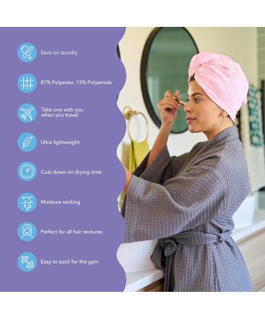 Turbie Twist XL Hair Towels - Quick-Dry Highly Absorbent & Perfect for All Hair Types | Shop Internationally - Buy Online on GoSupps.com