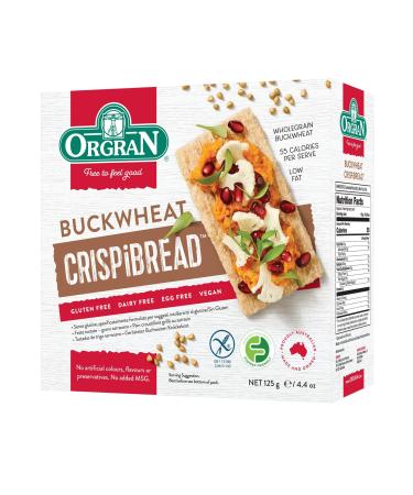 Orgran Gluten Free Toasted Buckwheat Crispibread | Organic Buckwheat Crispbread Vegan friendly made with purity | Egg-Free, Dairy-Free | Low Carb Crisp Bread Suitable for food allergies - Pack of 6 1