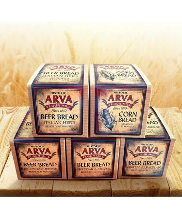 Arva Beer Bread Mix - Just add Beer Carbonated Drink Or Soda (500g) Beer Bread Kit - Ready in 45 Minutes - Gourmet Cheddar & Chives Beer Bread Mixes - No Yeast Easy Baking Batter Dough - Buy Online on GoSupps.com