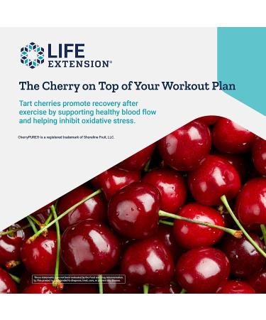 Life Extension Tart Cherry with CherryPURE - 60 Vegan Capsules for Joint & Sleep Support - Buy Online on GoSupps.com