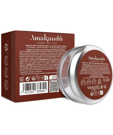  Amakandu Hardening Cream + Natural Pumice Stone - Complete Vegan Kit for Your Feet - Repairing cream for dry feet + pumice stone eliminates hard skin and calluses - Made in Spain - Buy Online on GoSupps.com