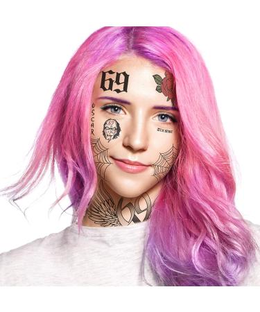 2020 Rapper Inspired Temporary Tattoos - 69 Realistic Face, Chest, Body & Arm Tattoos - Halloween Costume - Skin Safe - MADE IN USA - Buy Online on GoSupps.com