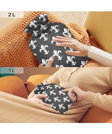 Mardi Gras Hot Water Bottle with Cover | Pain Relief for Headaches & Back Pain | 2L Heating Pack for Hands & Feet - Buy Online on GoSupps.com