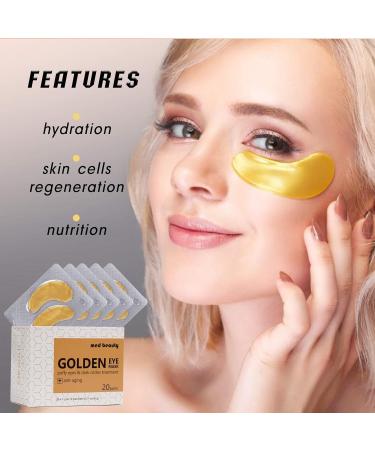 24K Gold Under Eye Patches - Anti-Aging Eye Masks for Dark Circles & Puffiness | 20 Pairs (40 pcs) - Medbeauty - Buy Online on GoSupps.com