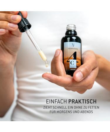 Skin Fusion Organic Vitamin C Serum 50ml - Vegan Anti-Aging Formula with Hyaluronic Acid & Boosters - Clean Skincare for Youthful Fresh Skin - Buy Online on GoSupps.com