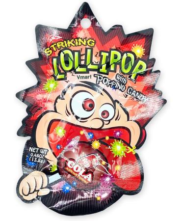 Striking Lollipop with Popping Candy Cola Flavour 13.8g (Pack of 4) - Buy Online on GoSupps.com