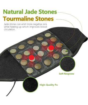 UTK Far Infrared Heating Pad with Vibration Massage for Lower Back - XL/XXL Size, 3 Vibration Modes, Smart Controller - Hot Enough (103-159 F) - Auto Shut Off - 55inch Strap - Buy Online on GoSupps.com
