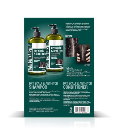 Hair Chemist Nourishing Dry Scalp & Anti-Itch Peppermint Shampoo & Conditioner Set 33.8 oz - Hydrating Gift Box for Irritated Scalp Relief | International Shipping Available - Buy Online on GoSupps.com