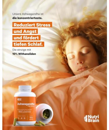 Ashwagandha Capsules - High Dose Double Concentration KSM-66 | Enhance Energy & Sleep | Sensoril Adaptogen Nootropic - 4-Month Supply - Buy Online on GoSupps.com