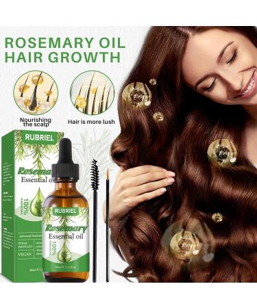 2stk Rosemary Oil for Hair Growth - Natural Hair Growth Oil for Men & Women Nourishes Scalp & Reduces Hair Loss - 60ml - Buy Online on GoSupps.com