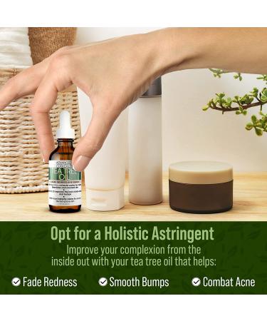 Advanced Clinicals Tea Tree Oil 1.8 fl oz - Natural Skin & Hair Care Solution - Buy Online on GoSupps.com