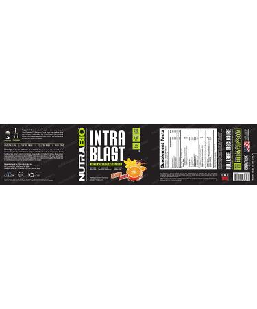 NutraBio Labs Intra Blast - Intra Workout Muscle Fuel, Orange Mango, 1.6 lb (724g) | Peak Performance Energy - Buy Online on GoSupps.com