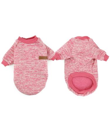 Mosucoirl Pets Cat dog sweater winter dog sweater litter clothing comfortable fleece pollning mantle costume warm sweater clothing for puppies small medium dog xs pink - Buy Online on GoSupps.com