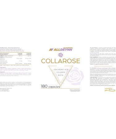All Nutrition Collarose Collagen Capsules Bovine Collagen Hydrolyzate with Hyaluronic Acid Biotin and Vit C Antiaging Skin Treatment Hair Supplements for Women 180 capsules - Buy Online on GoSupps.com