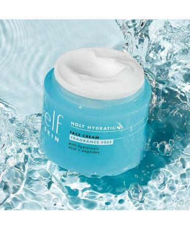 e.l.f. Holy Hydration! Face Cream - Fragrance Free Smooth Non-Greasy Lightweight Nourishing Moisturizes Softens Absorbs Quickly Suitable For All Skin Types 1.76 Oz - Buy Online on GoSupps.com