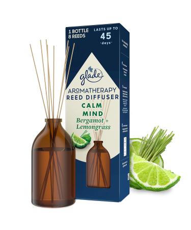Glade Aromatherapy Reed Diffuser Home Decor Essential Oils Diffuser Soothing Fragrance Calm Mind with Italian Bergamot & Guatemalan Lemongrass 80 ml 80 ml (Pack of 1) Calm Mind