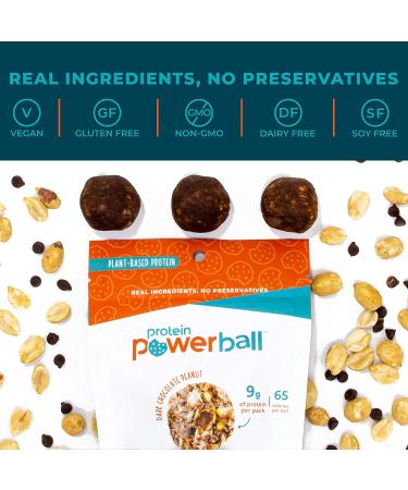 Protein Power Ball Healthy Snacks - Single Serving Packs - Gluten Free, Dairy Free, Vegan Energy Bites - Variety Pack 1.5 oz (6 Pack) - Buy Online on GoSupps.com