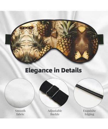 Gold Glitter Pineapple Eye Mask | Soft & Breathable Sleep Patch for Women | Perfect Travel Accessory - Buy Online on GoSupps.com