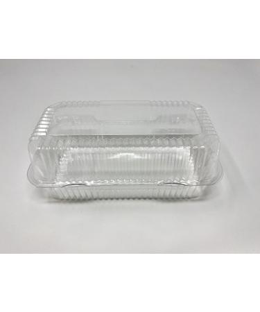 DART - C35UT1 Clear Hinged Lid Plastic Container 9"x 5 3/8" x 3 1/2" (25)