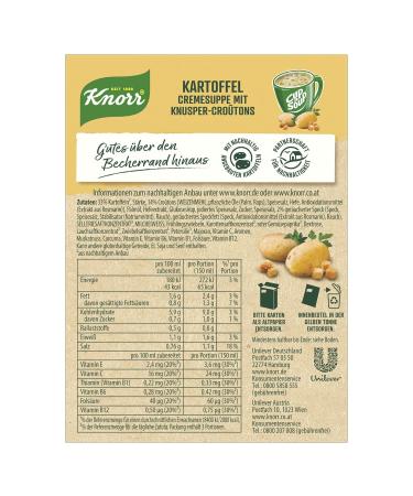 Buy KNORR Cup A Soup Potato Cream Soup - 48g (12 Pack) | No Additives or Dyes | Fast & Delicious International Shipping - Buy Online on GoSupps.com