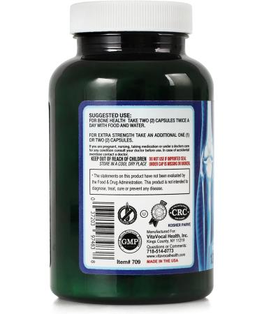 VitaVocal Bone and Joint Support with D3 K2 + Calcium Magnesium - 120 Vegetarian Capsules for Bone Density & Healthy Joints - Buy Online on GoSupps.com