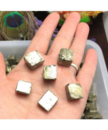 Crystal 6Pcs Natural Copper Pyrite Specimen Chalcopyrite Crystal Rock Stones Original Specimen Cluster Collection Stone Can be Used for JZIGTDEM