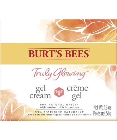 Burt's Bees Truly Glowing Replenishing Gel Face Cream Face Moisturizer for Normal and Combination Skin 99% Natural Origin Developed with Dermatologists 51g Gel Cream With Hydrate and Glow Complex - Buy Online on GoSupps.com
