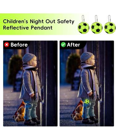 24 Reflective Football Supporters - Durable Security Reflectors for Kids | Easy Hang-Up Reflectors for Night Cycling Running & Trekking - Buy Online on GoSupps.com