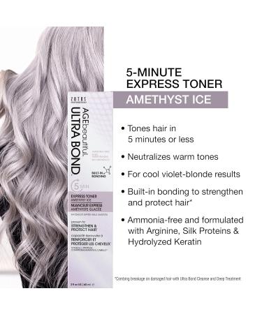ULTRA BOND 5-Minute Express Toner | Strengthens & Protects | 2X Shinier Hair | Cool Violet-Blonde | Amethyst Ice 2 Fl Oz | Fast Shipping Worldwide - Buy Online on GoSupps.com