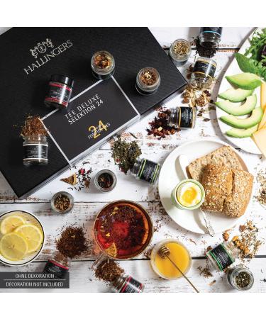 Hallingers Tea Deluxe Selection | 24 Varieties Gift Set - Vegan & Gluten-Free | Perfect for Mother's Day Father's Day & New Year's Celebrations - Buy Online on GoSupps.com