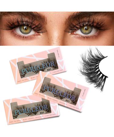 False Eyelashes 25mm 3D Artificial Eyelashes Handmade Long Dramatic Lashes Fluffy Fake Lashes (3 Pairs) - Buy Online on GoSupps.com