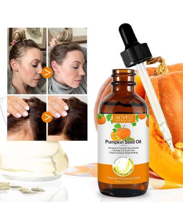 Pumpkin Seed Oil Duo: Hair Growth, Skin Care, Nail Nourishment, Scalp Relief, Blood Circulation, Moisturizer, Lash Serum - 2 Bottles - Buy Online on GoSupps.com