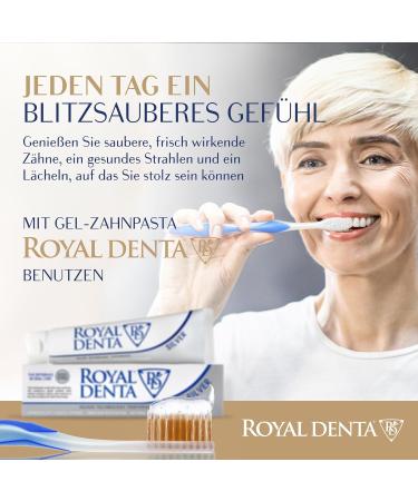 Royal Denta Gold Medium Toothbrush 4-Pack | Double Length Bristles for Interdental Cleaning | Gold Particles for Bacteria & Tartar Removal | Medium Strength | Multicolored - Buy Online on GoSupps.com