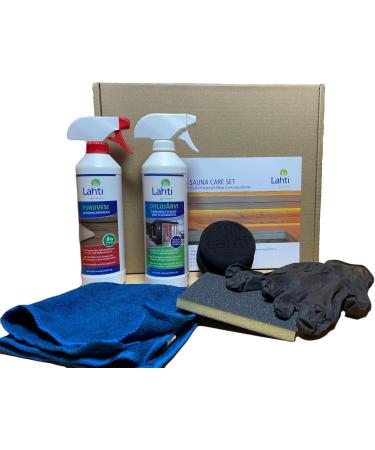 Lahti Sauna Care Set - Premium Wood Protection & Cleaning for Your Sauna | Includes PURUVESI OULUJ RVI & Accessories | International Shipping Available - Buy Online on GoSupps.com