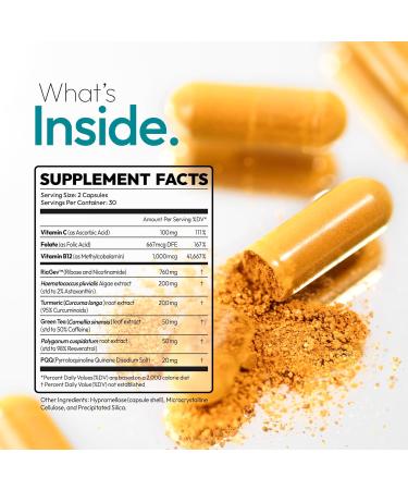 O'blossom Forever Young NAD+ Supplement - Clinically Studied NMN Resveratrol Formula with NADH Supplement - Boosts NAD+ in 14 Days Supports Healthy Aging Cognitive Function & Mitochondrial Health - Buy Online on GoSupps.com