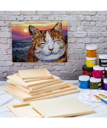 30 Pcs Assorted Wood Canvas Boards for Painting and Drawing - Blank Wooden Art Panels for Home Decor and Crafts - Buy Online on GoSupps.com