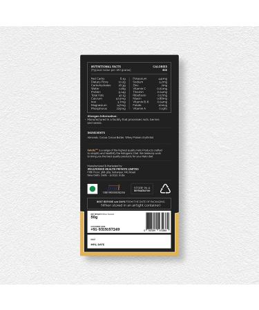 Ketofy - Keto Chocolate (50g) | Sugar Free Unsweetened Chocolate | No Maltitol | Gluten Free - Buy Online on GoSupps.com